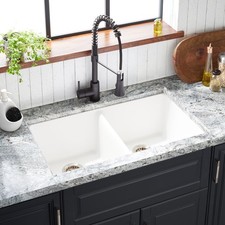 33" Totten Double-Bowl Granite