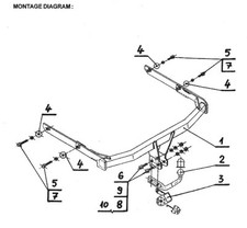 Swan Neck Tow Bar For FORD