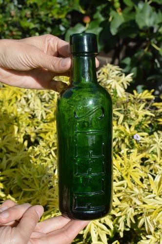 Antique green glass - green,