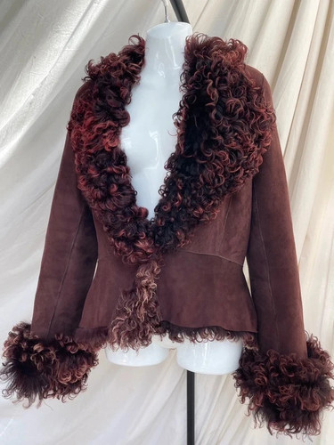 Vintage purple burgundy - purple, curly