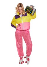 Ladies Womens Pink Shell Suit