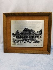 Vintage Metal Etching Of