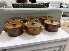 Antique PEARSONS Chesterfield England STONEWARE POTTERY Oven Casserole Dish 6 x