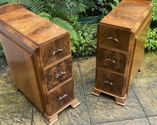 Superb pair art deco walnut - of,