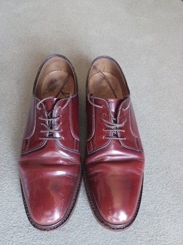 Loake burgundy leather shoes - loake,