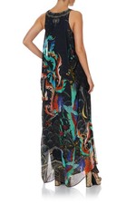 Camilla Wise Wings Tie Front Multiwear Silk Kaftan Dress W Crystals M New $649