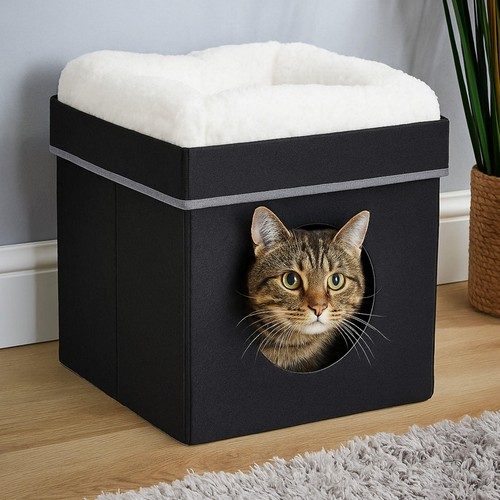 Folding kitten pet bed - folding, cat