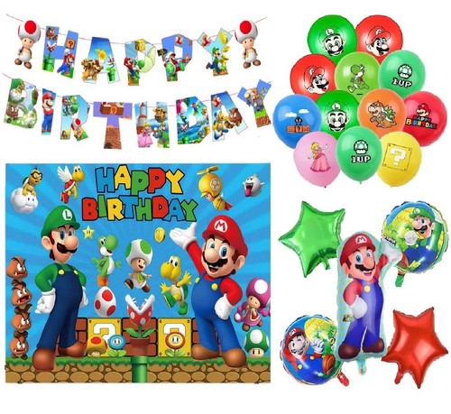 Super mario birthday banner - super,