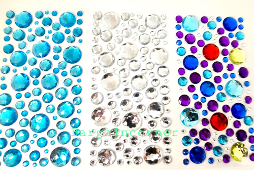 Rhinestone stickers round - stickers,