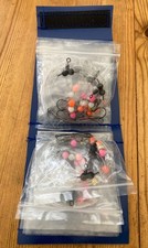 SEA RIG WALLET WITH 10 MIXED SEA RIGS DOUBLE HOOK FLATTIE/WHITING RIGS