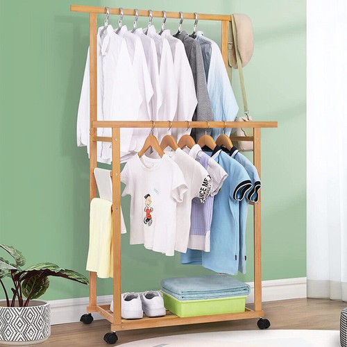 Heavy duty double clothes - heavy, rail