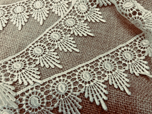 Cream guipure lace - cream, trim