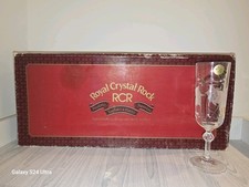 GENUINE Royal Crystal Rock Hand Crafted Crystal Champagne Flutes. 6 PIECE SET!!