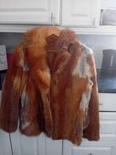 Genuine Red Fox Fur Jacket Size 10/12 Labelled 16 I'm 10/12 and Perfect Fit