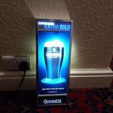 Vintage Guinness Draught Extra Cold Light Up Sign 