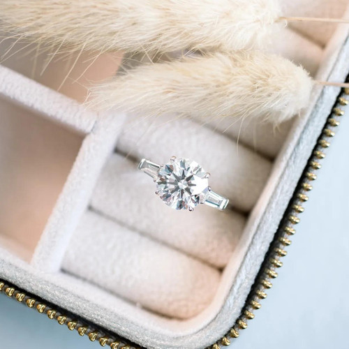Engagement diamond ring - ring, 950