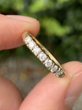 9ct Gold Diamond 0.33ct Half Eternity Ring ￼