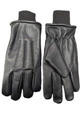 German Army Lined Leather Gloves - Winter Lined Military Combat Black Mens New