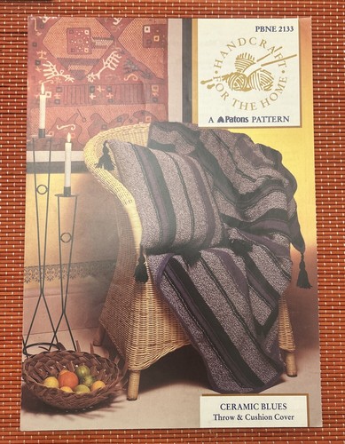 Aran knitted striped blanket - aran,