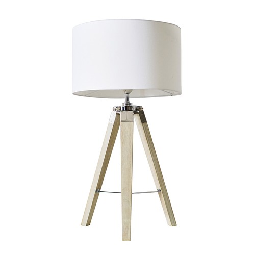 Wooden tripod table lamp - table,