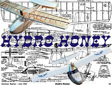 1/2A Hydro Honey Seaplane 28" WS RC Airplane Plans & Templates Printed