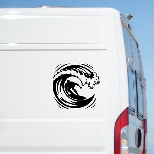 Surfing sticker caravan - surfing,
