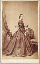 CDV BEAUTIFUL LADY IN DRESS BY