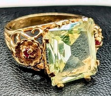 Antique 14k Gold Uranium Glass