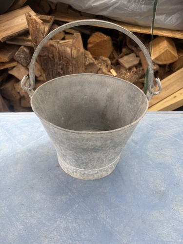 Vintage galvanised bucket pail - vintage,