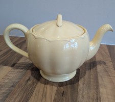 Vintage Grindley Petalware China Teapot Pastel Yellow Utility Ware MCM *VGC*