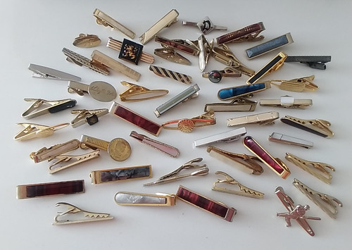Vintage tie clips - 50, x