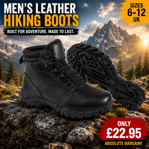 Mens leather hiking trainers - mens,