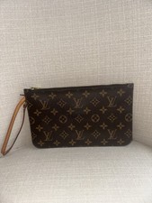 Louis Vuitton Neverfull Monogram Clutch Purse Bag Pouch Wristlet 