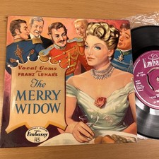 Embassy Light Opera(7" Vinyl)The Merry Widow-Embassy-WEP 1006-UK-1958-Ex/Ex