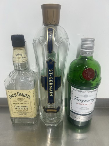 Empty alcohol bottles - empty,