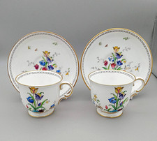 Tuscan Hand Painted Tulip Design Cups and Saucers x 2