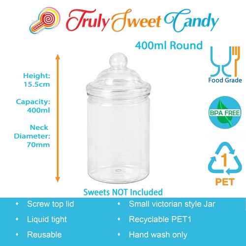 Plastic sweet storage jar - sweet,