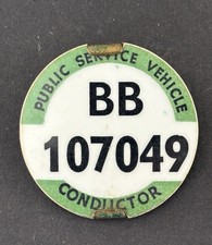 Vintage PSV Conductor Badge Bus Tram Public Service Vehicle Yorkshire Region BB