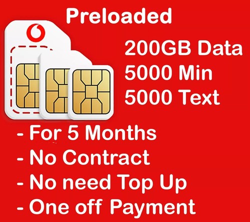 Vodafone sim card preloaded - ,