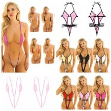 Sexy Women's Bikini Mini Thong Micro Lingerie Halter Monokini Party Clubwear UK