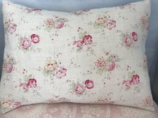 Peony & Sage Cushion Cover Roses &Sweet Peas Cream Linen Plain Laura Ashley Back