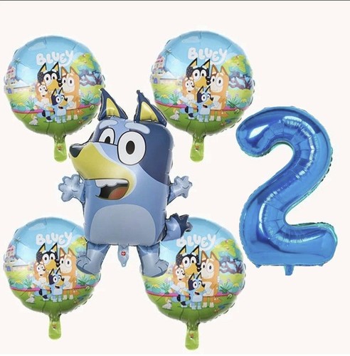 Bluey balloons 2nd birthday - bluey,