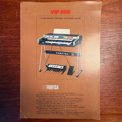 Vintage farfisa vip 500 - farfisa, vip-500