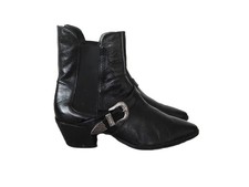 Zara black leather cowboy