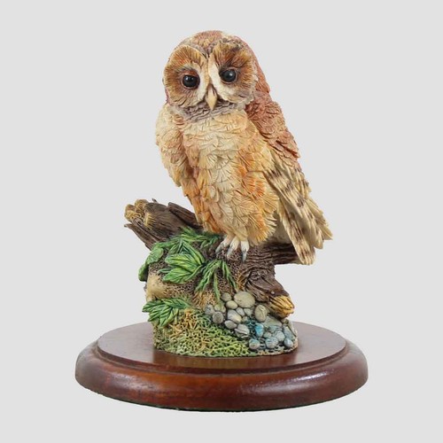 Tawny owl style four border - tawny,