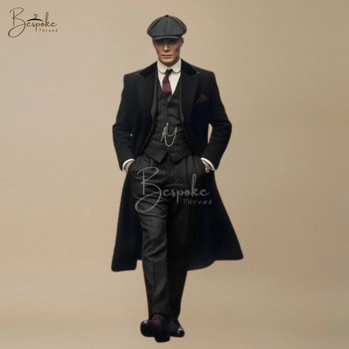 Men black tweed - men,