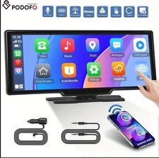 10.26” 4K + 1080P Dash Cam Car DVR Wireless Apple CarPlay Android Auto 