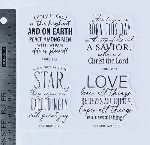 Clear rubber stamps - pray, faith