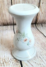 White, Glossy Ceramic Planter Stand/ Pedestal, Small, 18 Cm Height