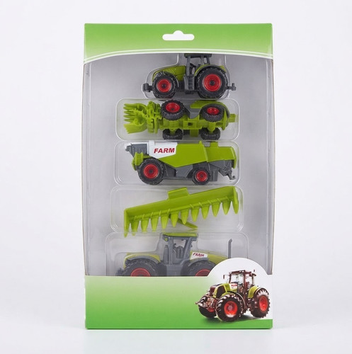 Farm tractor set plastic - set,